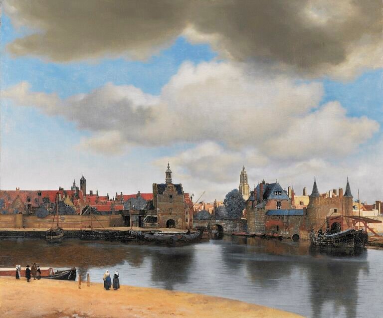 Vista de Delft pintada por Johannes Vermeer en el siglo XVII