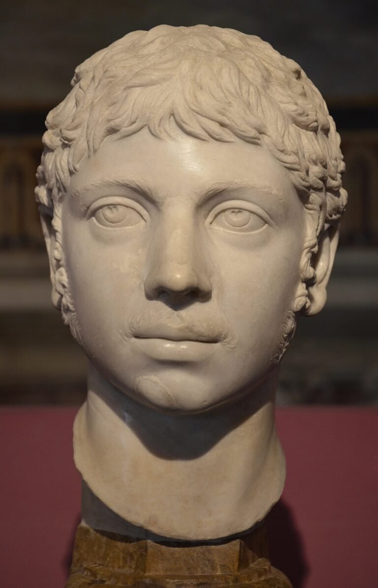 Busto de mármol del emperador Heliogábalo conservado en los Museos Capitolinos de Roma