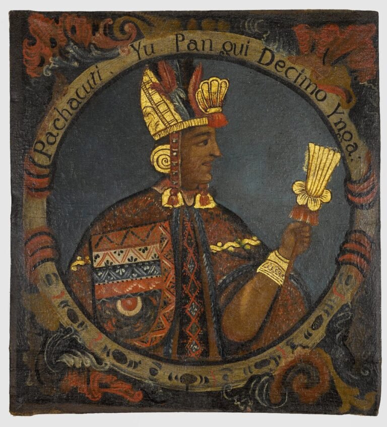 Retrato colonial del inca Pachacútec, fundador del gran Imperio inca del Cuzco